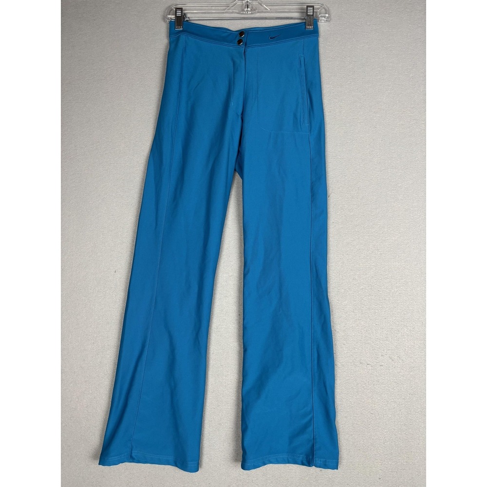 Nike Golf Pants Womens‎ XS Blue Dri-FIT Stretch Bootcut Zip Pocket Athletic